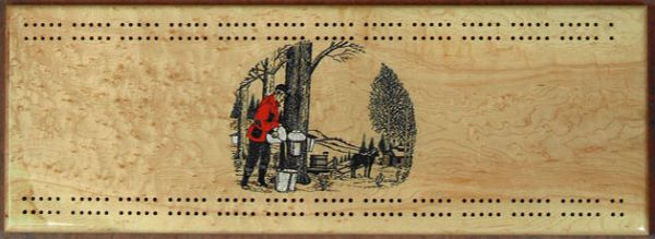 cribbage board sq maple